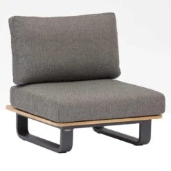 Zebra Park Ecklounge 5-tlg. Aluminium/Sunproof Graphit/Sutton Grey -Garten Leben zebra park loungeecke 5 tlg aluminium sunproof 1366830 6