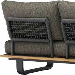 Zebra Park Loungesessel Aluminium/Teak/Rope Inkl. Kissen Graphit/Sutton Grey -Garten Leben zebra park loungesessel aluminium teak rope inkl kissen 1353564 3