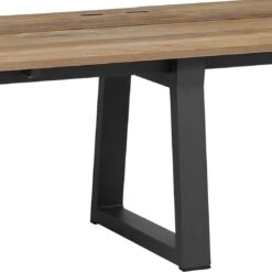 Zebra Phönix Gartenbank 220cm Aluminium/Teak Recycelt Graphit -Garten Leben zebra phonix 3 sitzerbank 220cm aluminium teak recycelt graphit 1199707 3